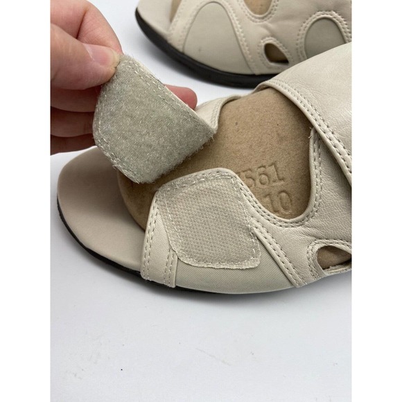 Soft Walk Sandals Womens Sz 9.5 W Adjustable Slingback‎ Ivory S1402-115 - Picture 5 of 14